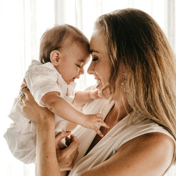 a mother with her baby